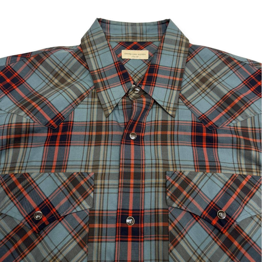 Dries Van Noten Pearl Snap Western Shirt