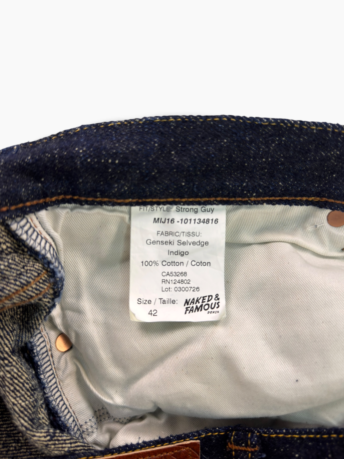 Naked And Famous Strong Guy Selvedge Denim