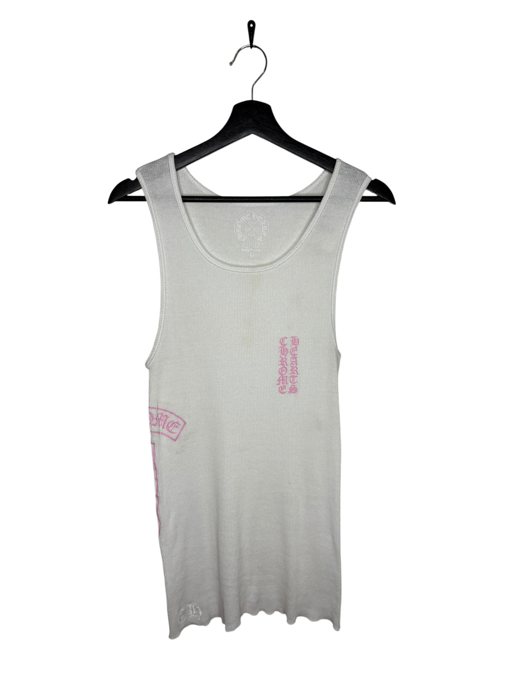 Chrome Hearts White/Pink T Bar Tank (L)