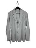 Issey Miyake Homme Plisse Grey Pleated Blazer (L)