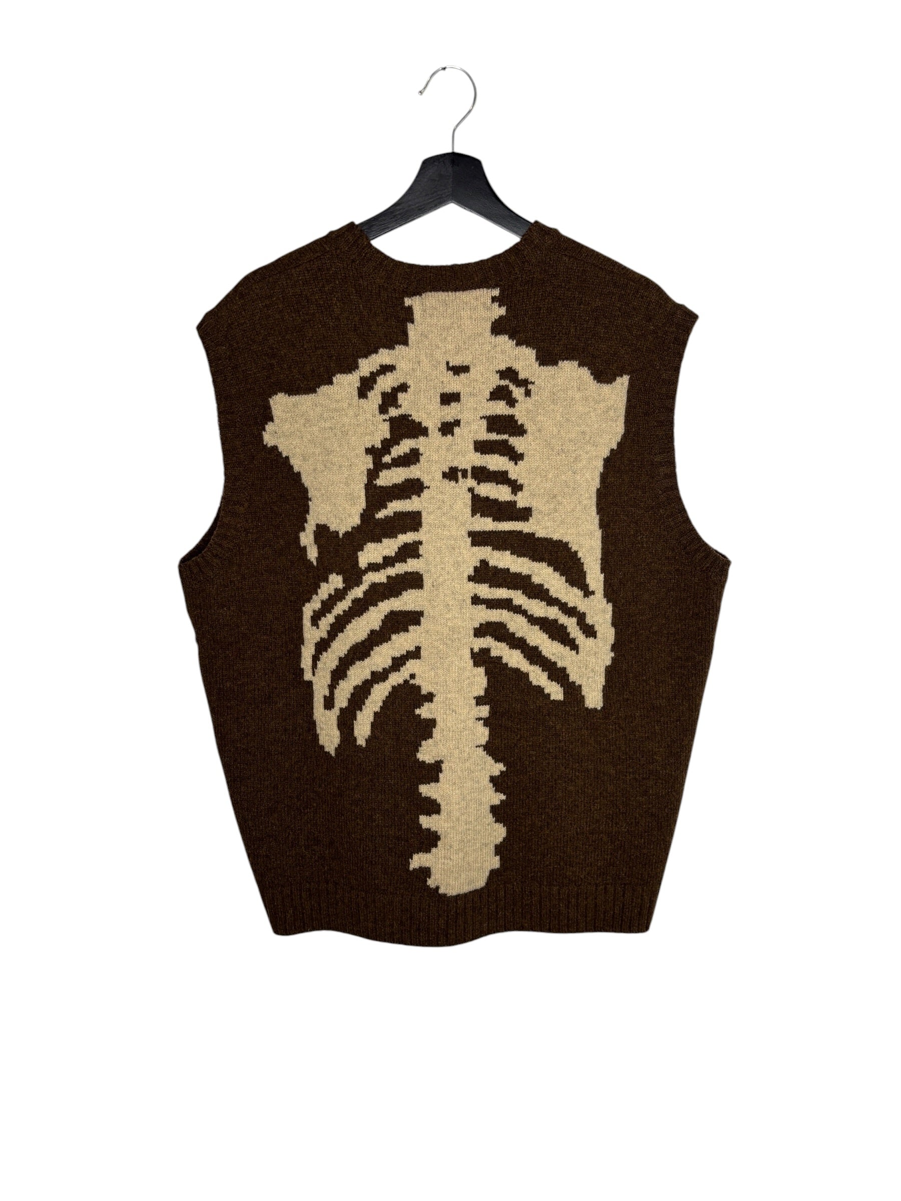 Kapital Brown Wool Bones Vest (3)