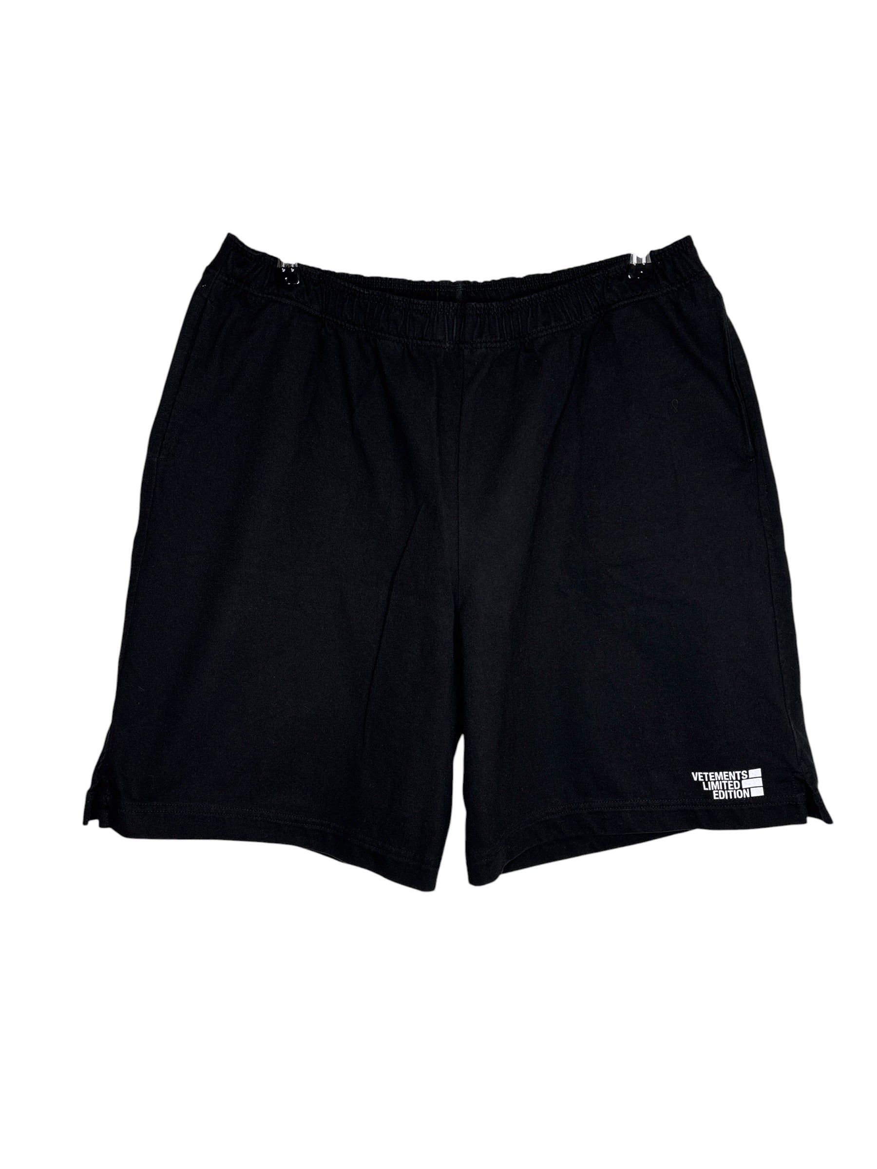 Vetements Cotton Logo Shorts Black (L)