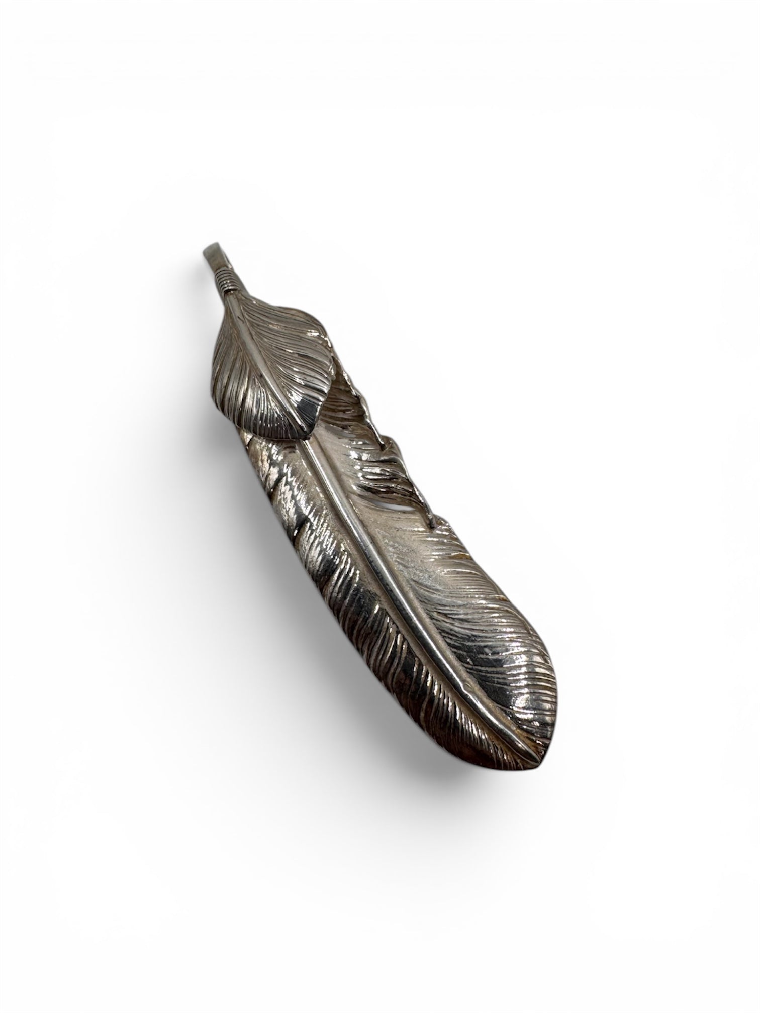 Goros Silver Feather Pendant